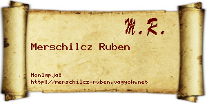 Merschilcz Ruben névjegykártya